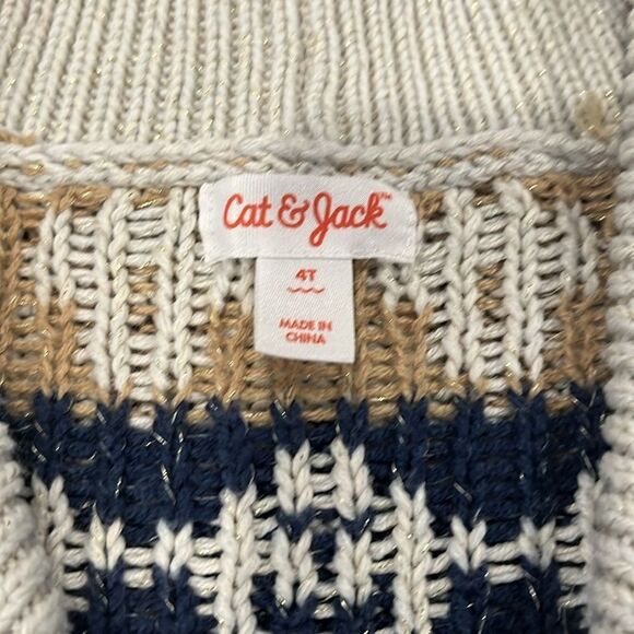 Girl’s Multicolor Knit Sweater 4T - Picture 2 of 4